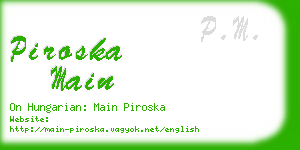 piroska main business card